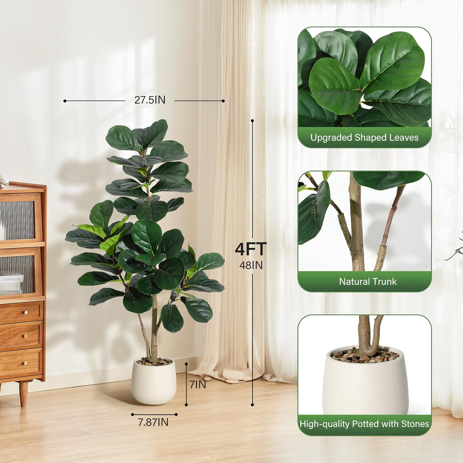 Sztuczny figowiec lirolistny - – Ficus Lyrata Tree recenzja i cena